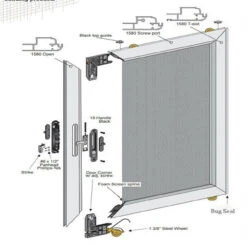 HERCULES EXTRUDED Sliding Screen Door UNASSEMBLED